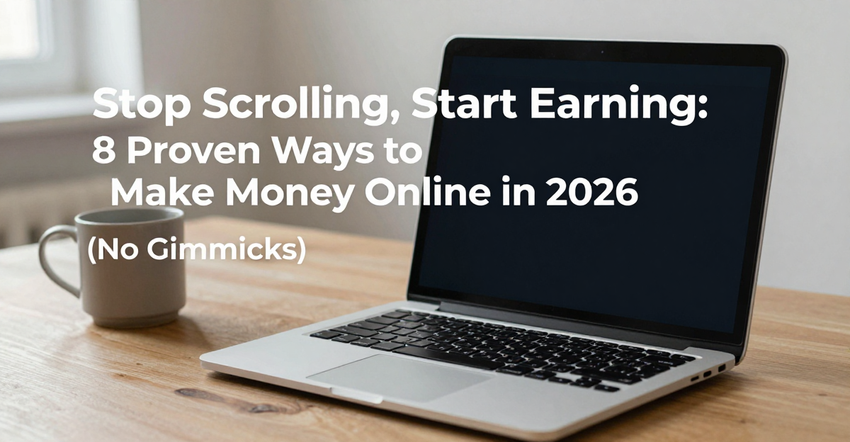 Stop Scrolling, Start Earning: 8 Proven Ways to Make Money Online in 2026 (No Gimmicks)